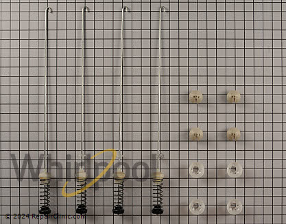 Washing machine tub suspension rod kit